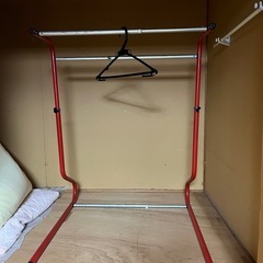 押入れ収納　2本洋服掛けスタンドの画像