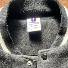 ブラック ホワイト ラグラン袖 無地 黒 白 スタジャンの画像