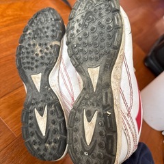 野球　ソフトボール　ゼット　24.5 白　赤　の画像