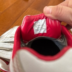 野球　ソフトボール　ゼット　24.5 白　赤　の画像