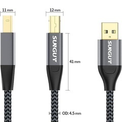 USB B to C プリンターケーブル 高耐久性 プリンター スキャナーなど の画像