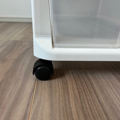 【超美品】3段×2列 引き出し 収納ボックス 衣装ケース タンス チェスト ホワイト キャスター付きの画像