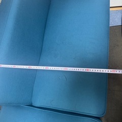 【お話中】青色のソファー横幅150ぐらい の画像