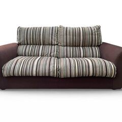ニトリ ローラKD 3人掛け ソファ ストライプGR スペイン製の画像