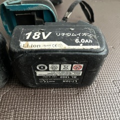 【売約済】インパクトドライバー 18V バッテリー2つ ジャンク品 部品取り の画像