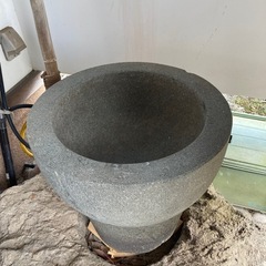 石臼(いしうす)と杵(きね) /餅つきセットの画像