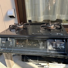ジャンク品（着火に難あり）リンナイ水なし両面グリルのガステテーブルの画像