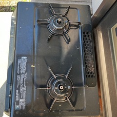 ジャンク品（着火に難あり）リンナイ水なし両面グリルのガステテーブルの画像