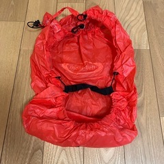 mont-bell モンベル レインカバー　15/20ℓ 赤 レッド 収納袋　登山　アウトドア　雨よけの画像
