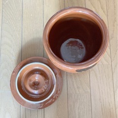 久松窯 常滑焼　丸かめ　蓋付き　漬物入れ　ぬか漬け　梅干し入れの画像