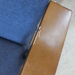 高座椅子 ニトリ ネイビー ハープ2 紺系 リクライニング可能 高座いす 座いす 座椅子 ひじ掛け付き 札幌市 西野店の画像