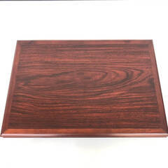 ss7749　唐木花台 足付き 49×34cm 紫檀調 木製 飾り台 置台 平台 敷板 和室 和風 床の間 玄関 インテリア 花瓶台 花瓶置き 花台 中古の画像