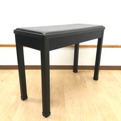ss7815　ヤマハ ピアノ椅子 ワイド 幅80cm ブラック 高さ固定タイプ 高さ58cm ベンチ YAMAHA 黒 いす ピアノ用 エレクトーン用 ピアノイス チェア スチール脚 ピアノ椅子 中古の画像