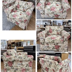 ジモティー限定価格！S202 ⭐ BAUHAUS バウハウス IDC大塚家具取り扱い アメリカ製 アンティーク3Pソファ+1Pソファ(2点）+オットマンの4点セット USED 綺麗の画像