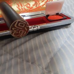 600円　チタン　印鑑　ケース付き　実印サイズの画像