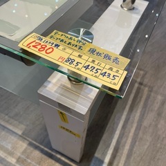 【ガラスデーブル】※テープ跡•ダメージ有り★クリーニング済み【管理番号1229】野の画像
