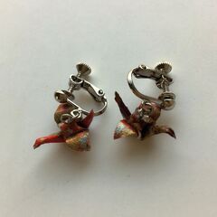 【和小物 4】折り鶴のイヤリングの画像