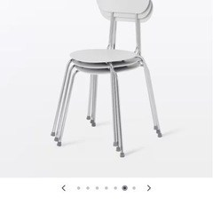 無印良品スチールチェア・樹脂座（ライトグレー）の画像