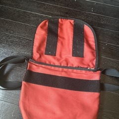 outdoorロゴ入りショルダーバッグ　オレンジ　キャンプの画像