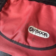 outdoorロゴ入りショルダーバッグ　オレンジ　キャンプの画像