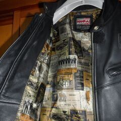 南海製のライダーズジャケット（本革製）Mサイズの画像