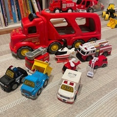 おもちゃ　車　セット　レスキュー　工事現場の画像