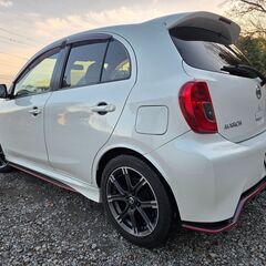 マーチ☆ニスモ S☆車検令和9年12月☆5速マニュアル☆プッシュスタート☆社外ナビ☆CD☆スマートキー×2の画像
