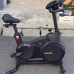 エアロバイク Hanasunou フィットネスバイク ブラック 黒 ダイエット トレーニングの画像