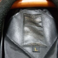 イエローコーン製ライダーズジャケット本革（Lサイズ）の画像