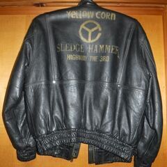 イエローコーン製ライダーズジャケット本革（Lサイズ）の画像