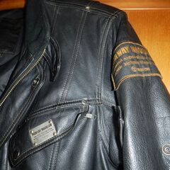 イエローコーン製ライダーズジャケット本革（Lサイズ）の画像
