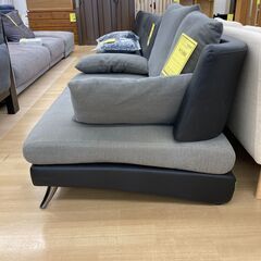 A-1037【リユースのサカイ野々市店】ジモティ来店特価‼ ソファー2人用 黒/グレー ※クリーニング済みの画像