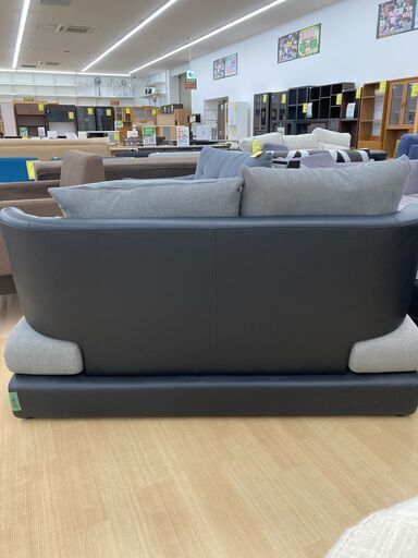 A-1037【リユースのサカイ野々市店】ジモティ来店特価‼ ソファー2人用 黒/グレー ※クリーニング済み