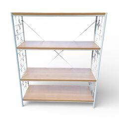 美品 ワイヤーシェルフ ステンレスユニット オープンシェルフの画像