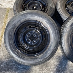 【美品・即使用OK】ブリヂストン 205/70R15 95H Playz RV タイヤ＆スチールホイール 4本セット の画像