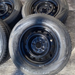 【美品・即使用OK】ブリヂストン 205/70R15 95H Playz RV タイヤ＆スチールホイール 4本セット の画像