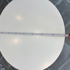 【韓国風】丸テーブル/ホワイトの画像