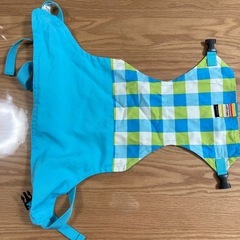 キャリフリー　チェアベルト　青　緑　チェック柄の画像