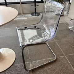 【韓国風】IKEAクリアチェア/オシャレ美品の画像