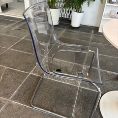 【韓国風】IKEAクリアチェア/オシャレ美品の画像