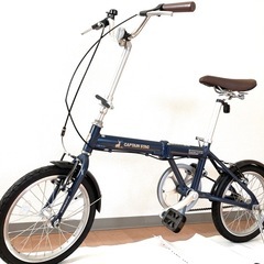 【美品】キャプテンスタッグ　16インチ折り畳み自転車 ほぼ未使用の画像