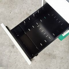 プラス　フラットライン　３段脇机『中古良品』の画像