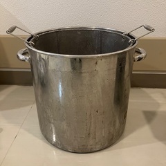 ステンレス寸胴　籠　レードル　蓋　40リットルの画像
