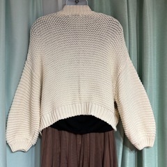 JEANASIS 白の長袖カーディガン サイズF☆の画像