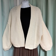 JEANASIS 白の長袖カーディガン サイズF☆の画像