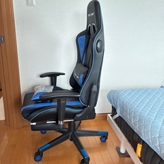 GTRACING ゲーミングチェア 青/黒の画像