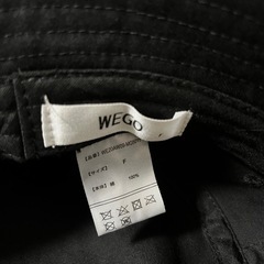 WEGO  プレーンバケットハット黒色の画像