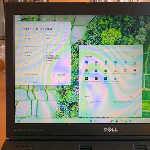 大特価！Dell precision m6600改その⑲。win11pro64bit。i7 2860QM 17インチ大画面 独立GPU