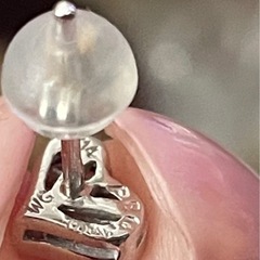 ピンクサファイア　ピアス　ホワイトゴールドK14の画像