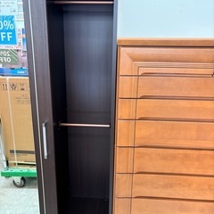 ニトリ　スライド扉ワードローブ 鏡割れありの画像